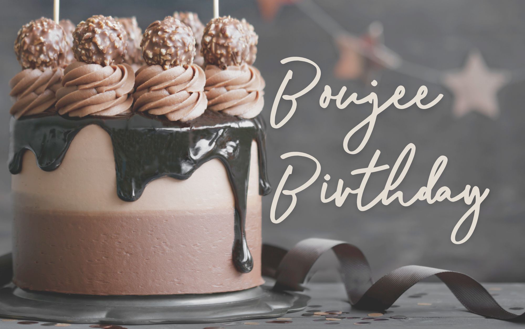 An image attempting to show that we have <b>Boujee Birthday | $350</b>